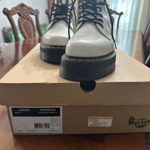 Dr. Martens, women’s size 11, men’s size 10. Worn twice.